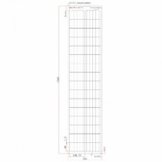 Photonic Universe 100W black ultra-narrow semi-flexible fibreglass solar panel with durable ETFE coa