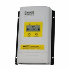 Photonic Universe High efficiency 30A dual battery MPPT solar charge controller with LCD display for