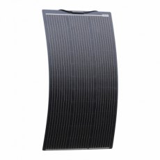 Photonic Universe 100W black semi-flexible fibreglass solar panel with durable ETFE coating