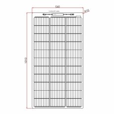 Photonic Universe 100W black semi-flexible fibreglass solar panel with durable ETFE coating