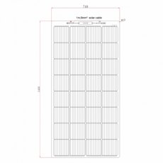 Photonic Universe 200W black semi-flexible fibreglass solar panel with durable ETFE coating