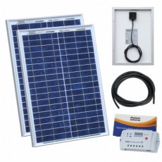 Photonic Universe 40W (20W+20W) solar charging kit with 10A controller and 5m cable