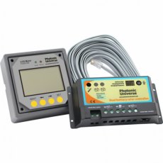 Photonic Universe 10A dual battery solar charge controller with a remote LCD meter