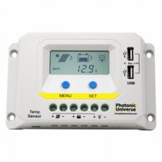 Photonic Universe 20A 12V/24V solar charge controller / regulator with LCD display and powerful dual