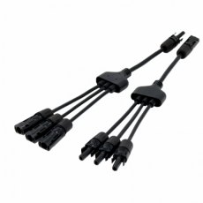 Photonic Universe Pair of 3-to-1 MC4 cable assemblies for solar panels and photovoltaic systems