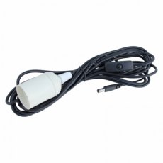 Photonic Universe E27 12V Light bulb holder with a 5m 0.3mm cable with on/off switch and DC plug, fo