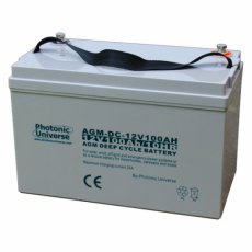 Photonic Universe 100Ah 12V deep cycle AGM battery for motorhomes, caravans, boats, back up and off-