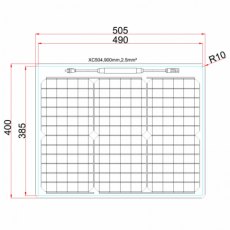 Photonic Universe 30W Reinforced semi-flexible solar panel with a durable ETFE coating
