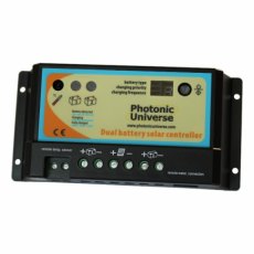 Photonic Universe 10A dual battery solar charge controller / regulator for 12V / 24V batteries
