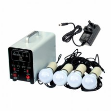 Photonic Universe Off-Grid Lighting System with mains adaptor, 4 LED Lights, Solar Charge Controller