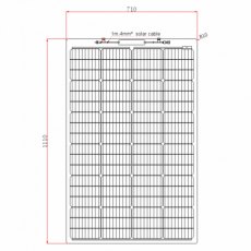 Photonic Universe 150W black semi-flexible fibreglass solar panel with durable ETFE coating