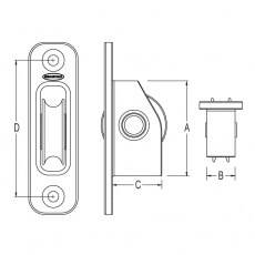 Ronstan Series 40 Ball Bearing Exit Block, Narrow