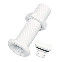 Drain Socket w/Plug, Round, ''Fast Lock'',Ø43mm, White Drain Socket w/Plug, Round, ''Fast Lock'',Ø43mm, White