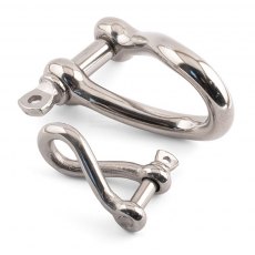 D Shackle - Twisted A4 Stainless Steel