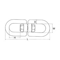 Eye and Eye Swivels - 316 / A4 Stainless Steel