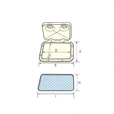 CLASSIC Hatch, Grey, 463x517mm CLASSIC Hatch, Grey, 463x517mm