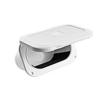 Utility Storage Hatch, w/Lid, White Utility Storage Hatch, w/Lid, White