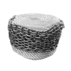 CABO Anchor Rope for windlass,Three Strand, ø12mm,L70m,Nylon,White,w/Lofrans' Chain ø6mm,ISO 4565,L8