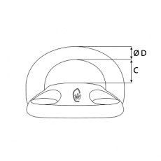 Wichard Forged 6 mm Double Folding Pad eye