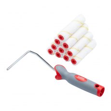 Pro Dec Advance 11pc Short Pile Microfibre 4" Mini Rollers & Frame