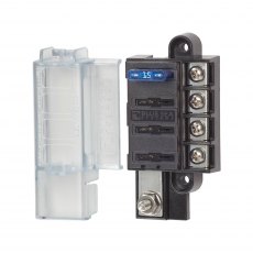 Blue Sea Systems Fuse Block STBlade Compact 4circ w/Cvr Blue Sea Systems Fuse Block STBlade Compact 4circ w/Cvr