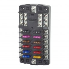 Blue Sea Systems Fuse Block STBlade 12circ w/gnd Blue Sea Systems Fuse Block STBlade 12circ w/gnd
