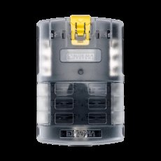 Blue Sea Systems Fuse Block STBlade 6circ w/gnd/cvr Blue Sea Systems Fuse Block STBlade 6circ w/gnd/cvr