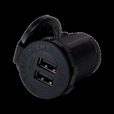 Blue Sea Systems Blue Sea Systems 12/24VDC Dual USB Charger 4.8A Socket Blue Sea Systems Blue Sea Systems 12/24VDC Dual USB Charger 4.8A Socket