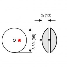 Performance Metals Aluminium Flange Anode (95mm OD / Pair)