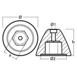 Tecnoseal Zinc Quick Bow Thruster Anode BTQ250/BTR250 - 03607