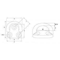 45 x 48mm Folding Pad Eye