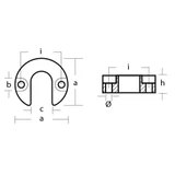 Tecnoseal 00817 - Zinc Anode 806189 for Mercury & Mercruiser Sterndrive