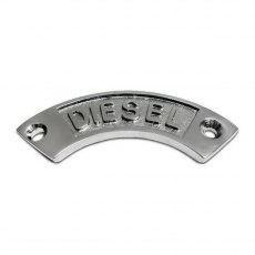 Curved Label 'Diesel' in Chrome Curved Label 'Diesel' in Chrome
