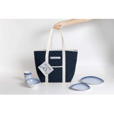 Flamefield 16Pcs Set Aegean Sea Blue With Cooler Bag Flamefield 16Pcs Set Aegean Sea Blue With Cooler Bag