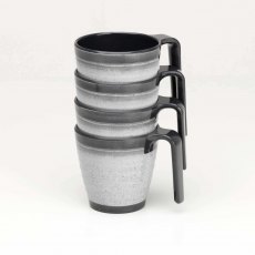 Flamefield 4Pk Stacking Mug Granite Grey Flamefield 4Pk Stacking Mug Granite Grey