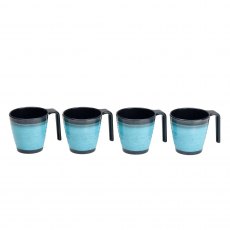 Flamefield 4Pk Stacking Mug Granite Aqua Flamefield 4Pk Stacking Mug Granite Aqua