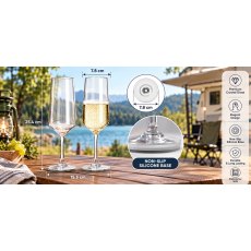 Flamefield 2Pk Tritan Non-Slip Riviera Champagne Flute Flamefield 2Pk Tritan Non-Slip Riviera Champagne Flute