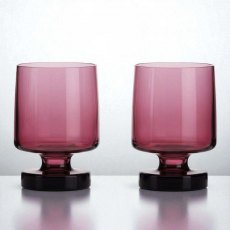 Flamefield 2Pk Tritan Aegean Heavy Base Glass Cheery Red Flamefield 2Pk Tritan Aegean Heavy Base Glass Cheery Red