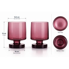 Flamefield 2Pk Tritan Aegean Heavy Base Glass Cheery Red Flamefield 2Pk Tritan Aegean Heavy Base Glass Cheery Red