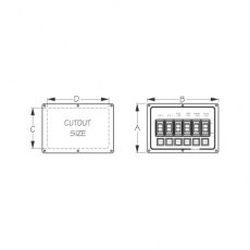 Sea-Dog Aluminum Horizontal 6 Switch Panel