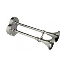 Ongaro Deluxe All Stainless Steel 12v Dual Trumpet Horn