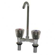 Chromed Brass Twin Mixer Tap