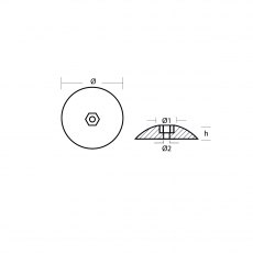 Aluminium Rudder & Trim Tab Disc Anodes