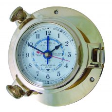 Meridian Zero Brass Porthole Tide Clock - Small