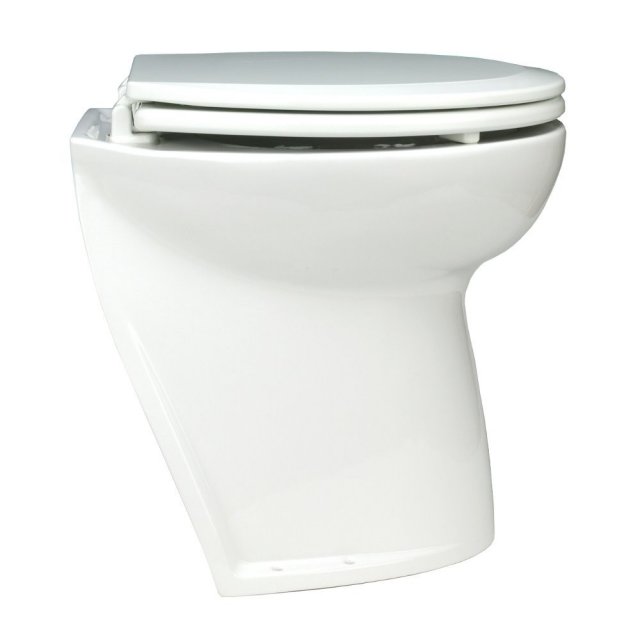 Jabsco Jabsco Deluxe Flush 17' Angled Back Electric Toilet - Sea Water Flush with Pump - 12v