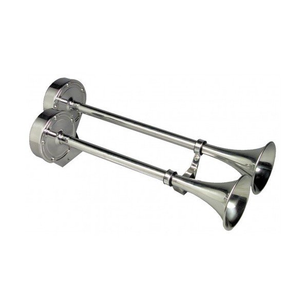 Ongaro Ongaro Deluxe All Stainless Steel 24v Dual Trumpet Horn