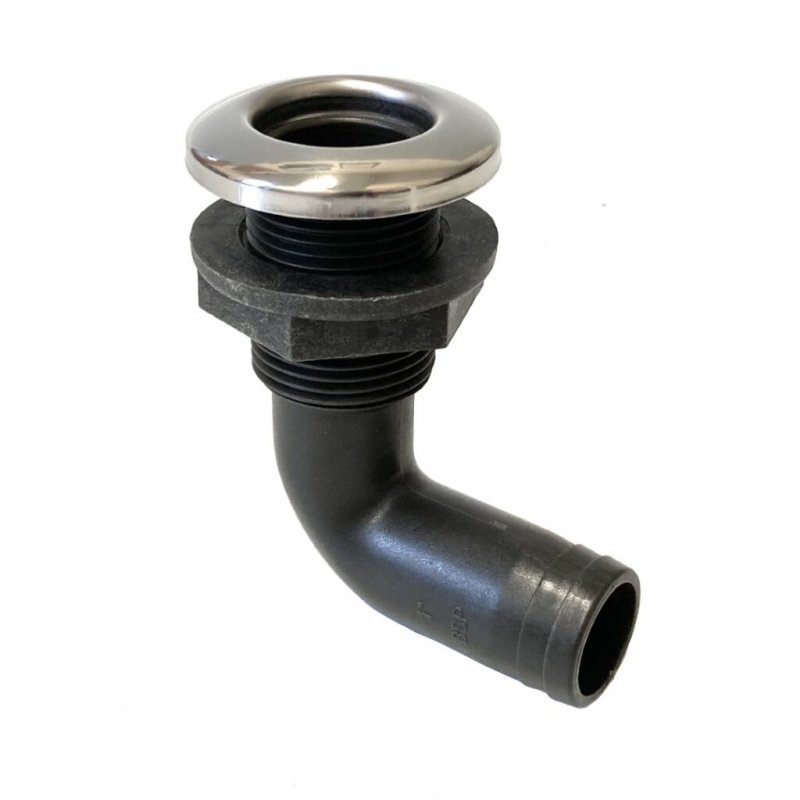 C.Quip 90° Plastic Skin Fitting with Stainless Steel Cap Hose