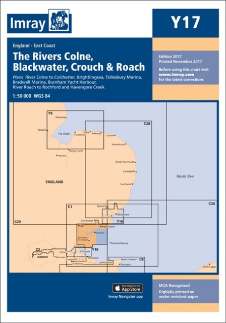 Imray Imray Y17 The Rivers Colne, Blackwater, Crouch and Roach