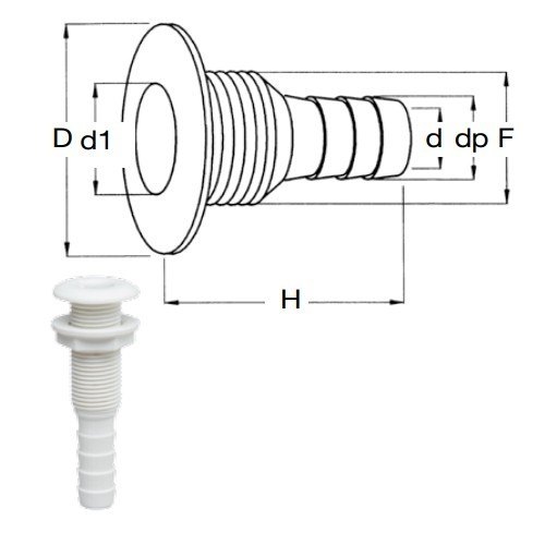 Aquafax Plastic Skin Fitting Hose