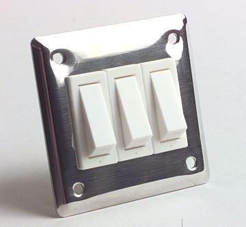 C.Quip Stainless Steel Treble Wall Switches